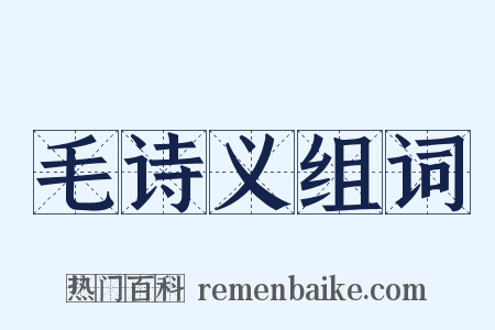 毛诗义组词是什么意思的图片